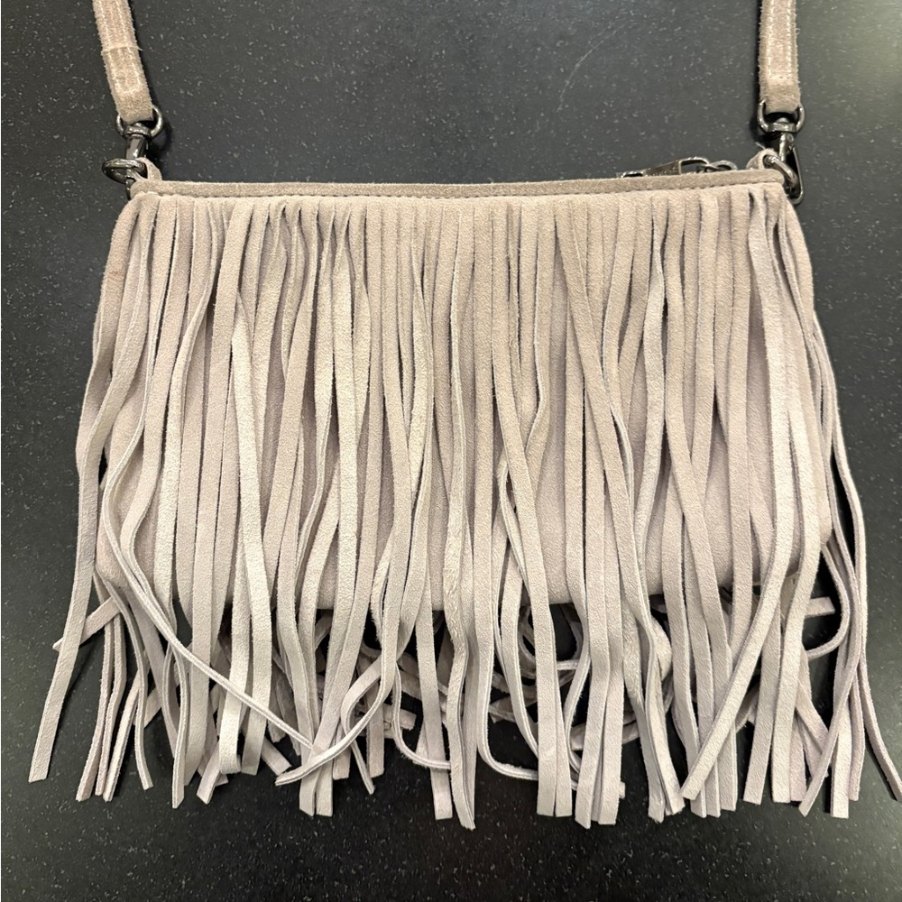 Sorial fringe suede crossbody purse
